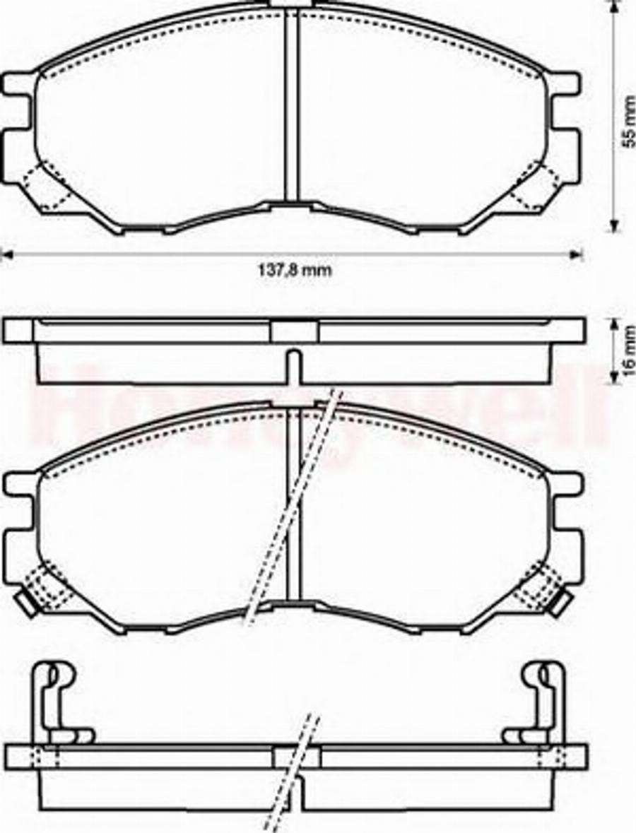 BENDIX 572419 B - Kit pastiglie freno, Freno a disco autozon.pro