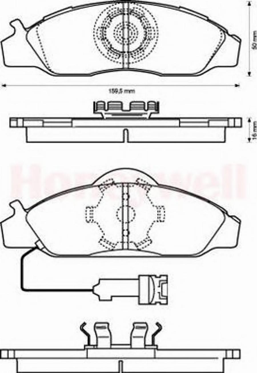 BENDIX 572416B - Kit pastiglie freno, Freno a disco autozon.pro