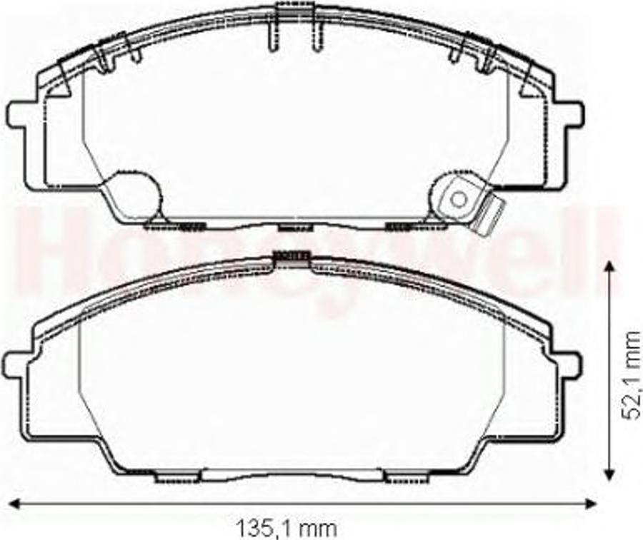 BENDIX 572432B - Kit pastiglie freno, Freno a disco autozon.pro