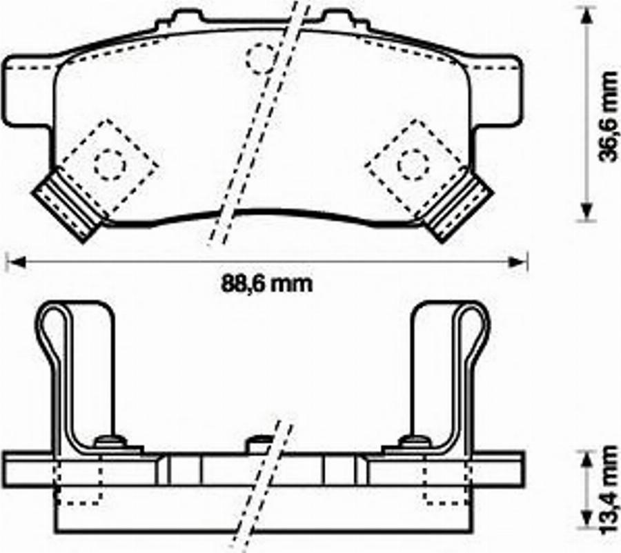 BENDIX 572473B - Kit pastiglie freno, Freno a disco autozon.pro