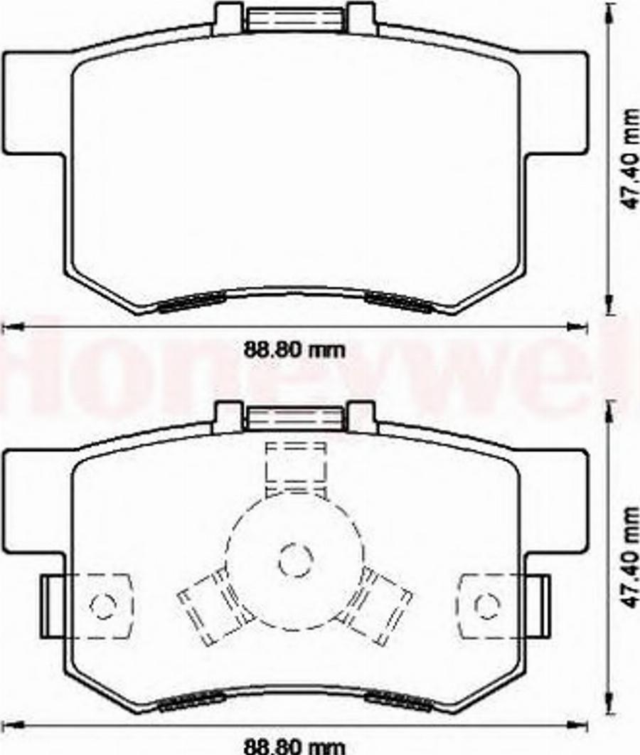 BENDIX 572544B - Kit pastiglie freno, Freno a disco autozon.pro