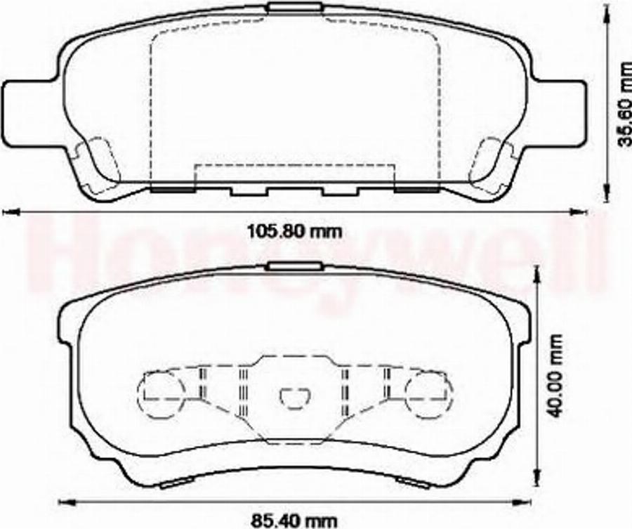 BENDIX 572547B - Kit pastiglie freno, Freno a disco autozon.pro