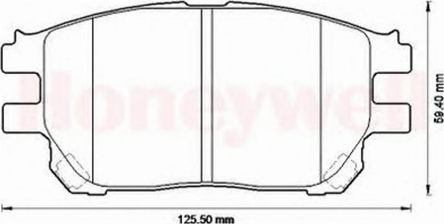 BENDIX 572554 B - Kit pastiglie freno, Freno a disco autozon.pro