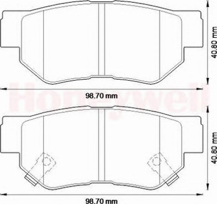 BENDIX 572557B - Kit pastiglie freno, Freno a disco autozon.pro