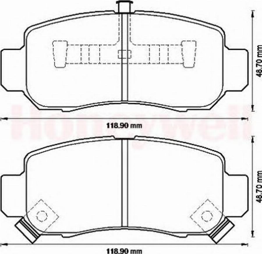 BENDIX 572561B - Kit pastiglie freno, Freno a disco autozon.pro