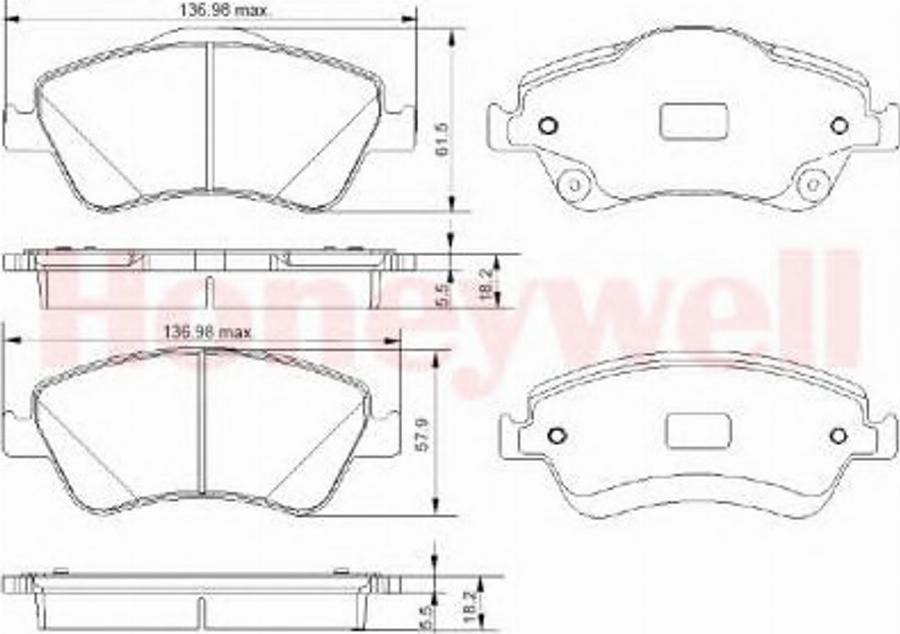 BENDIX 572524B - Kit pastiglie freno, Freno a disco autozon.pro