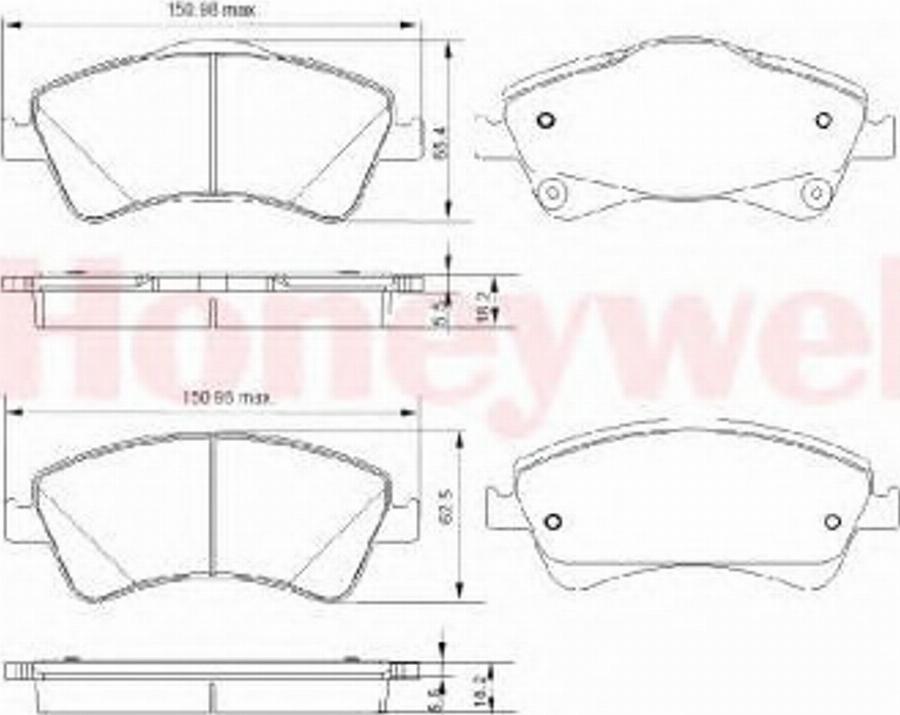 BENDIX 572525B - Kit pastiglie freno, Freno a disco autozon.pro