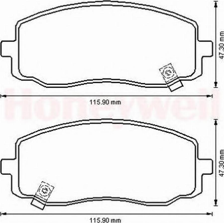 BENDIX 572526B - Kit pastiglie freno, Freno a disco autozon.pro