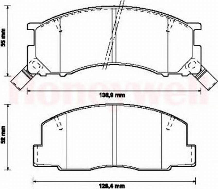 BENDIX 572342B - Kit pastiglie freno, Freno a disco autozon.pro