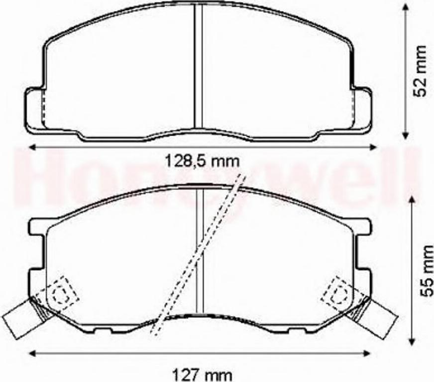 BENDIX 572304B - Kit pastiglie freno, Freno a disco autozon.pro