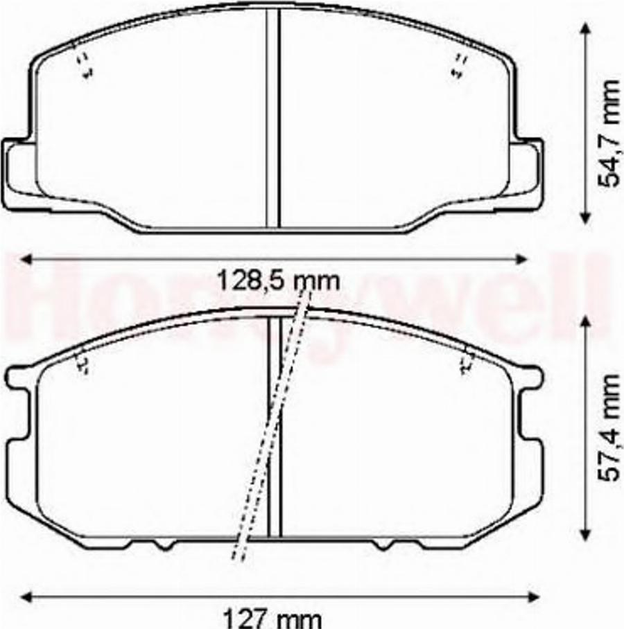 BENDIX 572305B - Kit pastiglie freno, Freno a disco autozon.pro