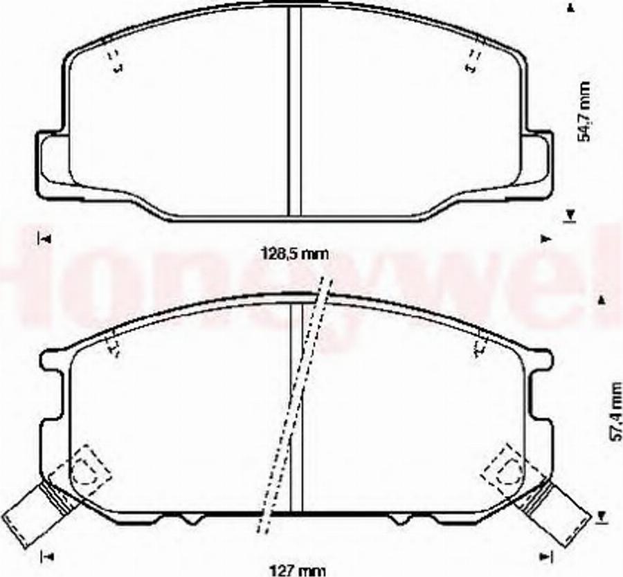 BENDIX 572306B - Kit pastiglie freno, Freno a disco autozon.pro