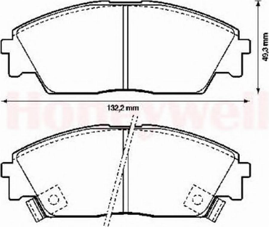 BENDIX 572330B - Kit pastiglie freno, Freno a disco autozon.pro