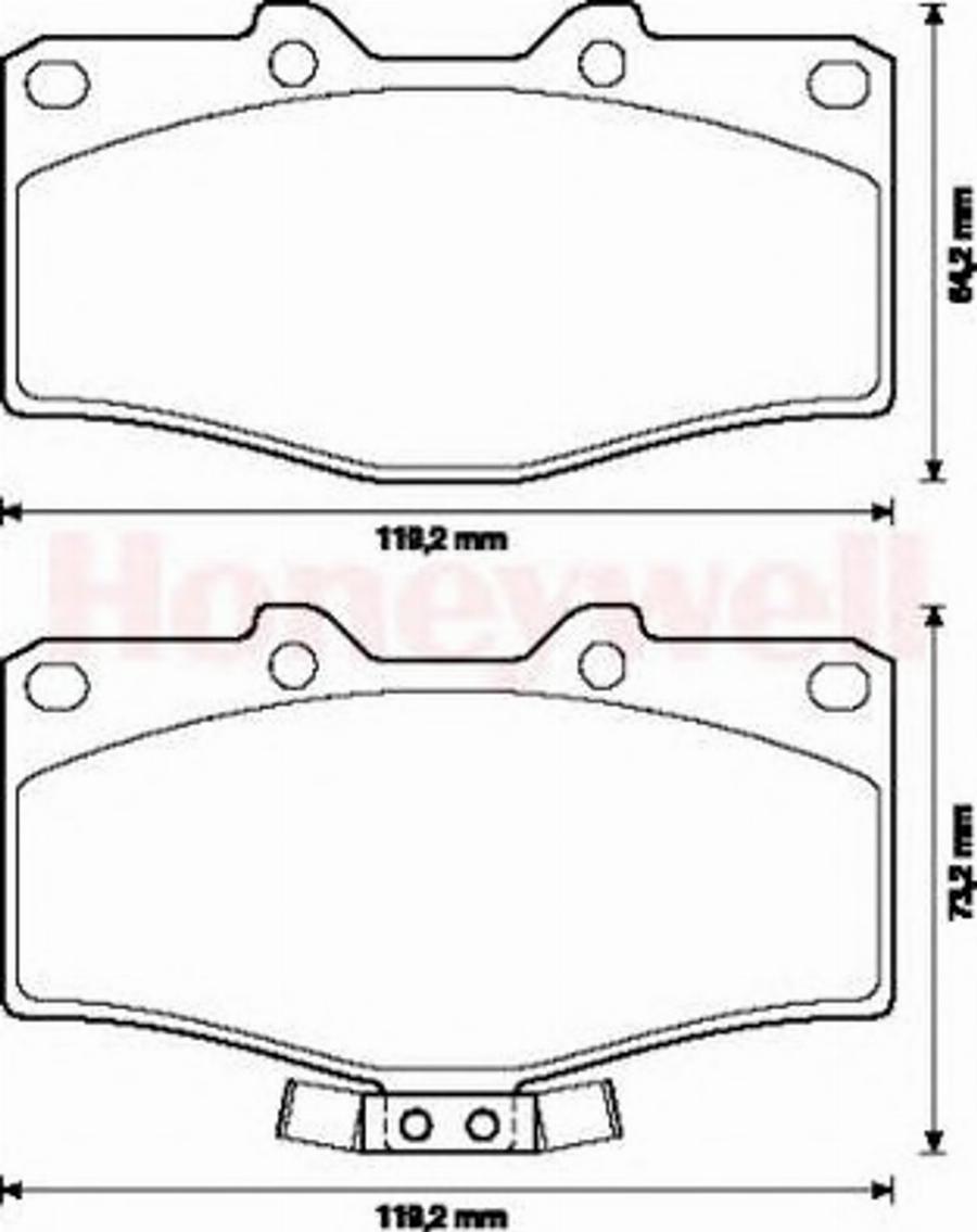 BENDIX 572254B - Kit pastiglie freno, Freno a disco autozon.pro