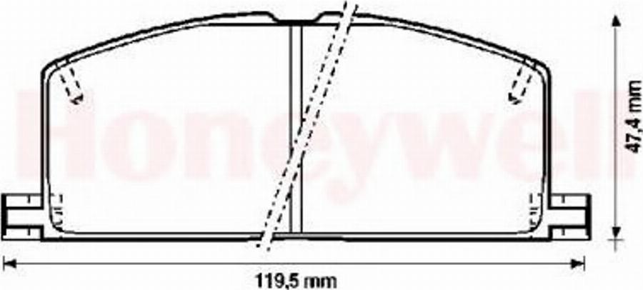 BENDIX 572255B - Kit pastiglie freno, Freno a disco autozon.pro