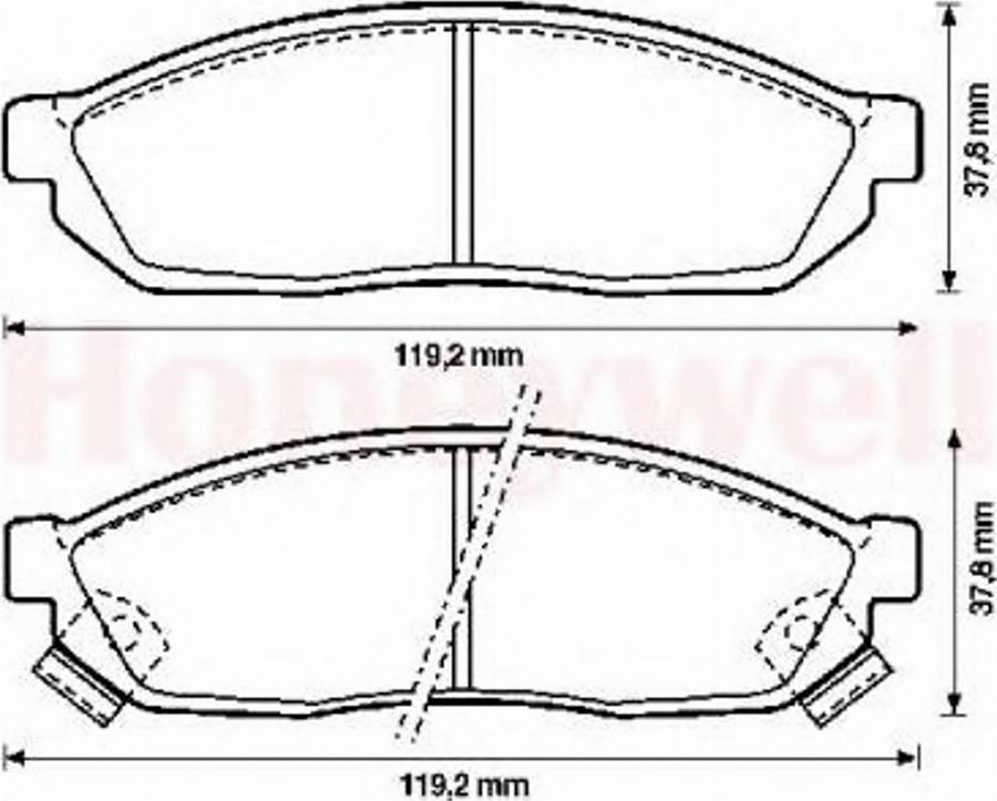 BENDIX 572251B - Kit pastiglie freno, Freno a disco autozon.pro