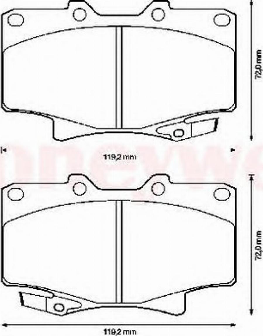 BENDIX 572253B - Kit pastiglie freno, Freno a disco autozon.pro