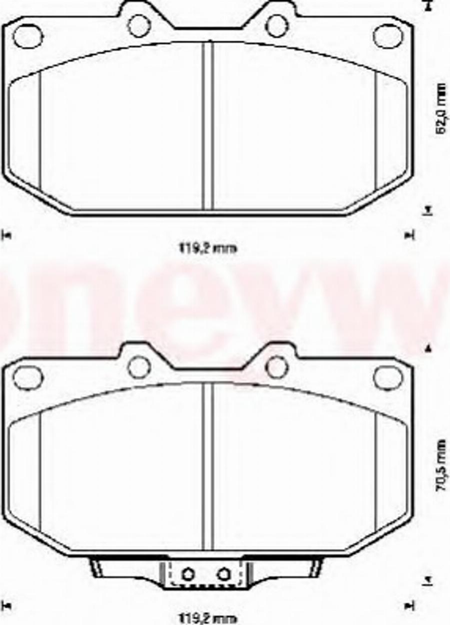 BENDIX 572252B - Kit pastiglie freno, Freno a disco autozon.pro