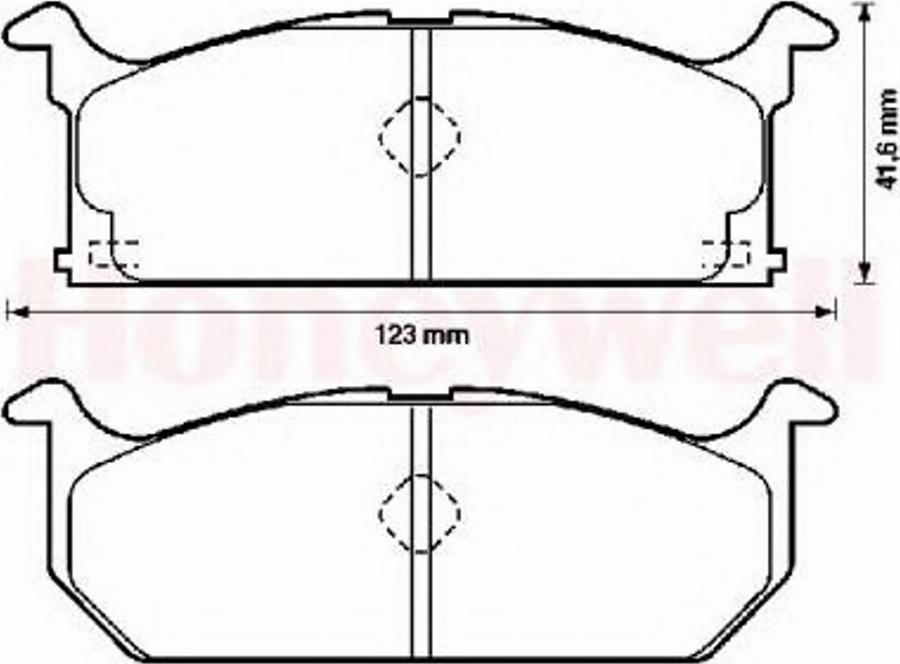 BENDIX 572261B - Kit pastiglie freno, Freno a disco autozon.pro