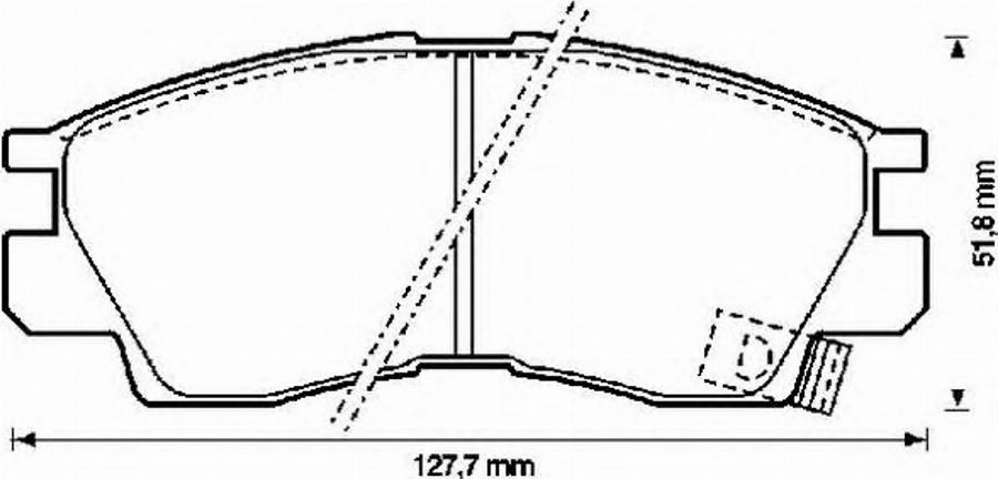 BENDIX 572282B - Kit pastiglie freno, Freno a disco autozon.pro