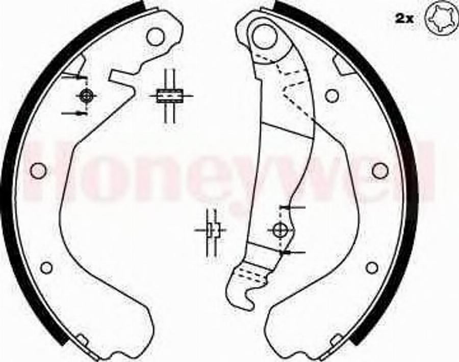 BENDIX 361371 B - Kit ganasce freno autozon.pro