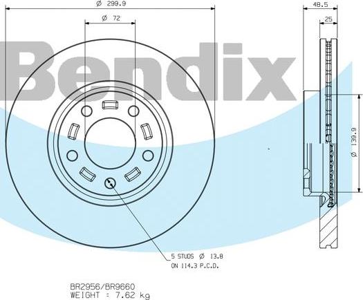 BENDIX BR9660 - Discofreno autozon.pro