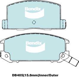 BENDIX DB405 GCT - Kit pastiglie freno, Freno a disco autozon.pro