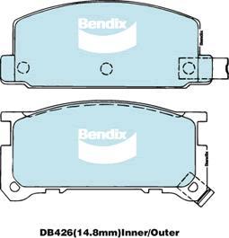 BENDIX DB426 GCT - Kit pastiglie freno, Freno a disco autozon.pro