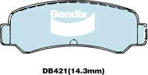 BENDIX DB421 GCT - Kit pastiglie freno, Freno a disco autozon.pro