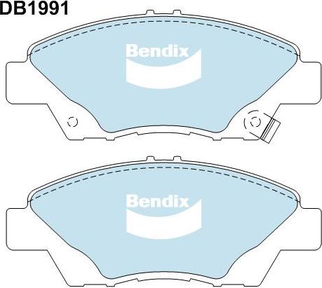 BENDIX DB1991 GCT - Kit pastiglie freno, Freno a disco autozon.pro