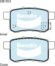 BENDIX DB1953 GCT - Kit pastiglie freno, Freno a disco autozon.pro