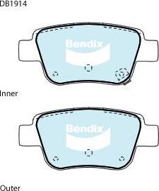 BENDIX DB1914 4WD - Kit pastiglie freno, Freno a disco autozon.pro