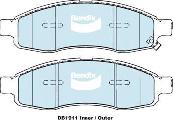 BENDIX DB1911 MKT - Kit pastiglie freno, Freno a disco autozon.pro