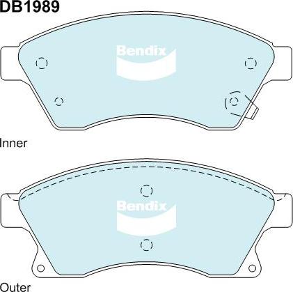 BENDIX DB1989 GCT - Kit pastiglie freno, Freno a disco autozon.pro