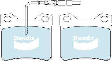 BENDIX DB1988 EURO+ - Kit pastiglie freno, Freno a disco autozon.pro