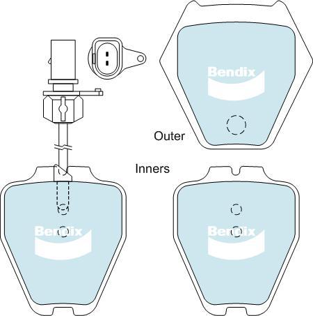 BENDIX DB1442 ULT - Kit pastiglie freno, Freno a disco autozon.pro