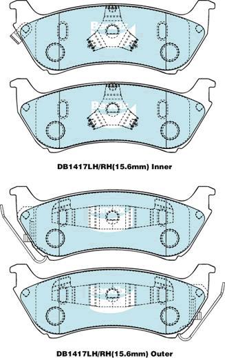 BENDIX DB1417 MKT - Kit pastiglie freno, Freno a disco autozon.pro