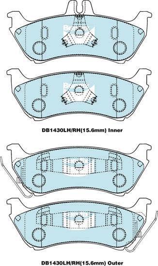 BENDIX DB1430 MKT - Kit pastiglie freno, Freno a disco autozon.pro