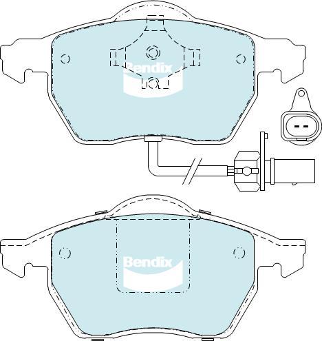 BENDIX DB1427 GCT - Kit pastiglie freno, Freno a disco autozon.pro