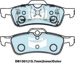 BENDIX DB1501 GCT - Kit pastiglie freno, Freno a disco autozon.pro