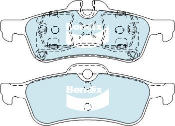 BENDIX DB1687 GCT - Kit pastiglie freno, Freno a disco autozon.pro