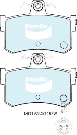 BENDIX DB1197 MKT - Kit pastiglie freno, Freno a disco autozon.pro