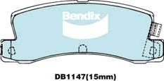 BENDIX DB1147 GCT - Kit pastiglie freno, Freno a disco autozon.pro