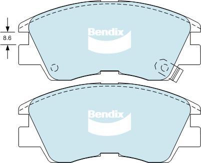 BENDIX DB1113 4WD - Kit pastiglie freno, Freno a disco autozon.pro