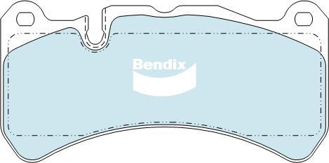 BENDIX DB1845 GCT - Kit pastiglie freno, Freno a disco autozon.pro