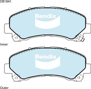 BENDIX DB1841 4WD - Kit pastiglie freno, Freno a disco autozon.pro