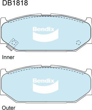 BENDIX DB1818 4WD - Kit pastiglie freno, Freno a disco autozon.pro