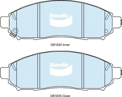 BENDIX DB1835 4WD - Kit pastiglie freno, Freno a disco autozon.pro