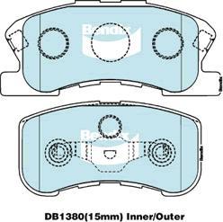 BENDIX DB1380 GCT - Kit pastiglie freno, Freno a disco autozon.pro