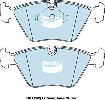 BENDIX DB1242 MKT - Kit pastiglie freno, Freno a disco autozon.pro